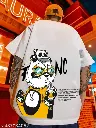 MEN'S WHITE OVERSIZED GRAPHIC PRINTED T-SHIRT