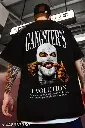 ERAWORLD Men Black Cotton Back Printed Boxy T-shirt